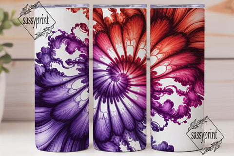 Vibrant Psychedelic Spiral 20oz Tumbler Sublimation sassyprint 