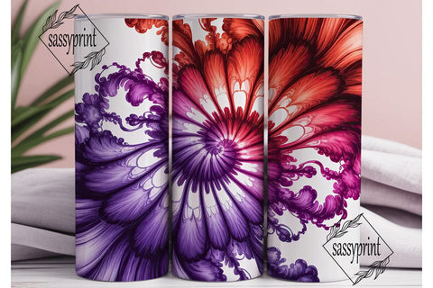 Vibrant Psychedelic Spiral 20oz Tumbler Sublimation sassyprint 