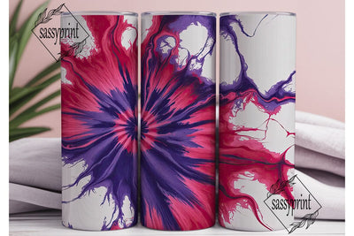 Vibrant Psychedelic Spiral 20oz Tumbler Sublimation sassyprint 