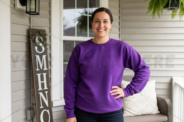 Vibrant purple sweatshirt t-shirt mockup Mock Up Photo Designangry 