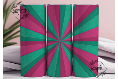 Vibrant Radial Burst 20oz Tumbler Wrap Sublimation sassyprint 