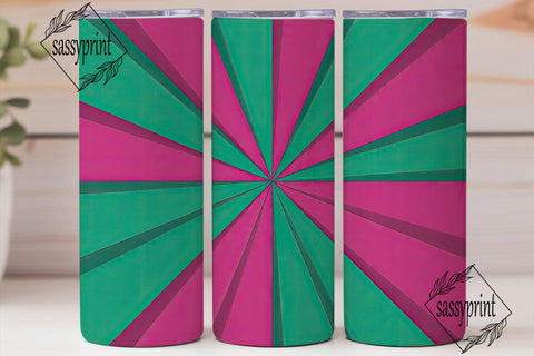 Vibrant Radial Burst 20oz Tumbler Wrap Sublimation sassyprint 