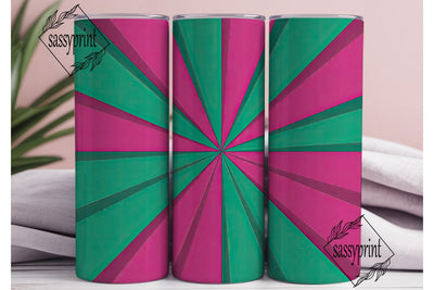 Vibrant Radial Burst 20oz Tumbler Wrap Sublimation sassyprint 