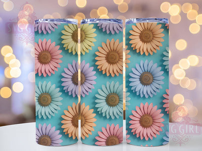 Vibrant Rainbow Sunflower Tumbler, Sherbet Floral Tumbler, Seamless Sunflower Wrap, Vibrant Rainbow Wrap, Artistic Floral Wrap, Sublimation Design, Trendy Gift Idea Sublimation SvggirlplusArt 