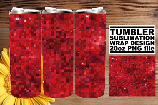 Vibrant Red Glitter Wrap Sublimation afrosvg 