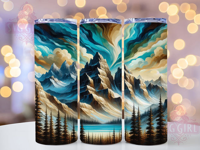 Vibrant Scenic Nature Landscape Tumbler, Landscape Wrap Design, Scenic Sublimation Cup, Colorful Nature Mug, 20Oz Skinny Tumbler Wrap, Outdoor Landscape Design, Beautiful Nature Scene Sublimation SvggirlplusArt 