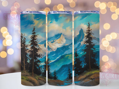 Vibrant Scenic Nature Landscape Tumbler, Landscape Wrap Design, Scenic Sublimation Cup, Colorful Nature Mug, 20Oz Skinny Tumbler Wrap, Outdoor Landscape Design, Beautiful Nature Scene Sublimation SvggirlplusArt 