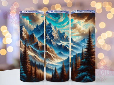 Vibrant Scenic Nature Landscape Tumbler, Landscape Wrap Design, Scenic Sublimation Cup, Colorful Nature Mug, 20Oz Skinny Tumbler Wrap, Outdoor Landscape Design, Beautiful Nature Scene Sublimation SvggirlplusArt 