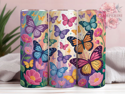 Vibrant Seamless Butterfly Tumbler, Nature Lover Tumbler, Seamless Butterfly Wrap, Vibrant Butterfly Wrap, Whimsical Nature Wrap, Sublimation Design, Trendy Gift Idea Sublimation Li Zamperini 