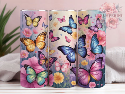 Vibrant Seamless Butterfly Tumbler, Nature Lover Tumbler, Seamless Butterfly Wrap, Vibrant Butterfly Wrap, Whimsical Nature Wrap, Sublimation Design, Trendy Gift Idea Sublimation Li Zamperini 