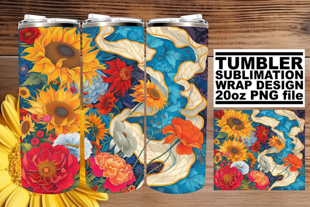 Vibrant Spring Blossoms 20oz: Infuse vibrancy with blossoms Sublimation afrosvg 