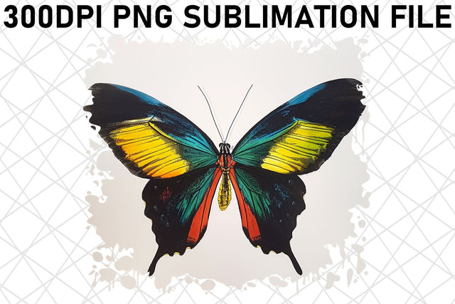 Vibrant Spring Butterfly Charm Sublimation afrosvg 