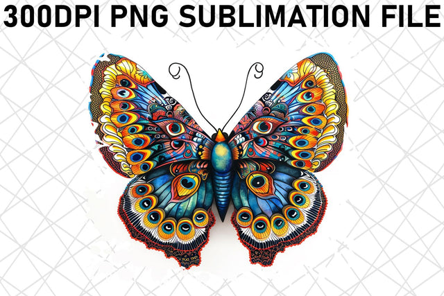 Vibrant Spring Butterfly Whimsy Sublimation afrosvg 
