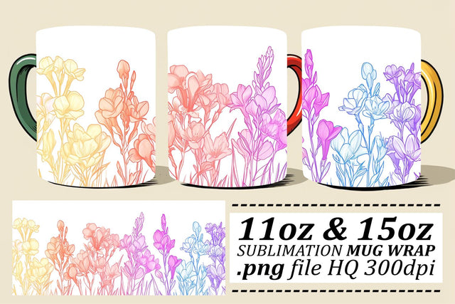 Vibrant Springtime Mug Design Sublimation afrosvg 