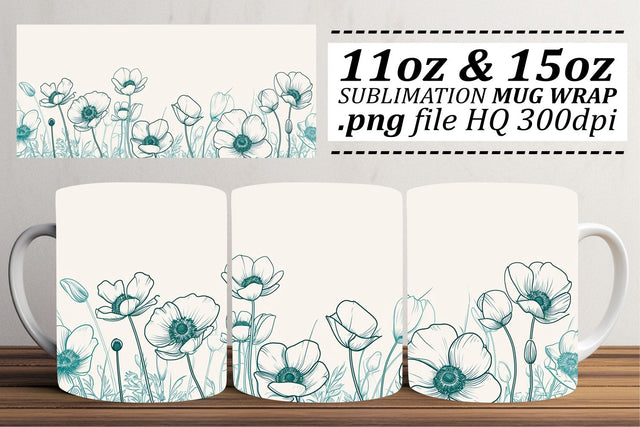 Vibrant Springtime Mug Design Sublimation afrosvg 