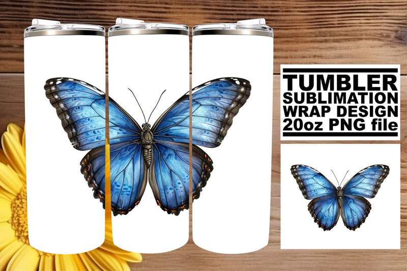 Vibrant Springtime Wings Tumbler Wrap Sublimation afrosvg 