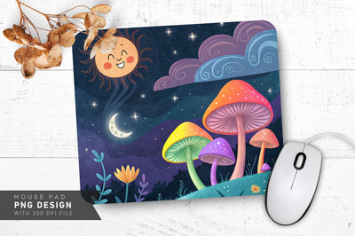 Vibrant Starry Night Mousepad Sublimation Regulrcrative 