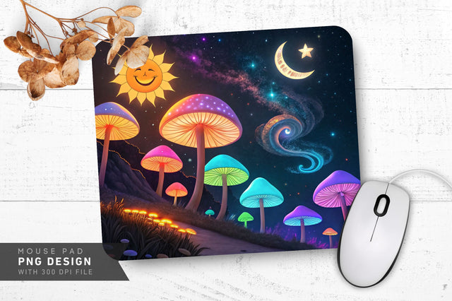 Vibrant Starry Night Mousepad Sublimation Regulrcrative 