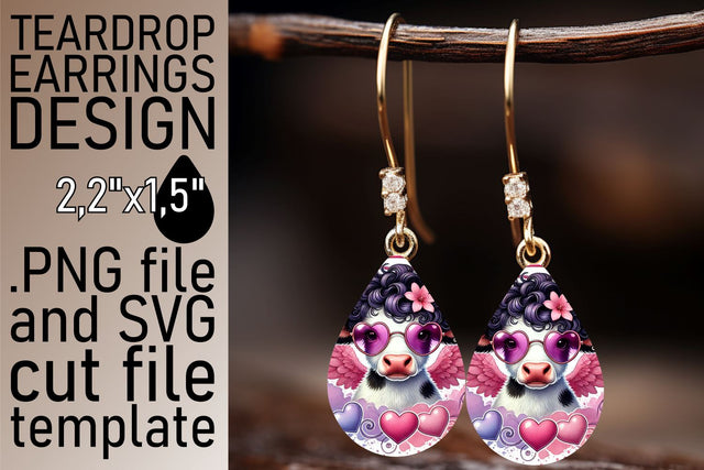 Vibrant sublimation artwork, ideal for custom earrings! , Valentines Sublimation afrosvg 