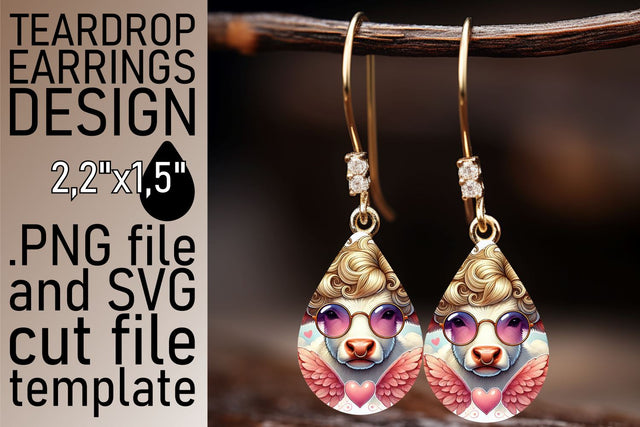 Vibrant sublimation design, ideal for earring use! , Valentines Sublimation afrosvg 