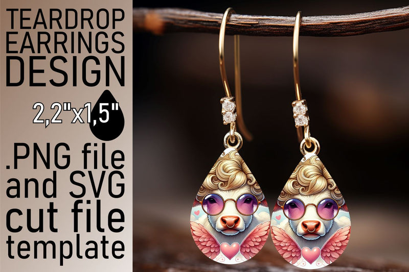 Vibrant sublimation design, ideal for earring use! , Valentines Sublimation afrosvg 