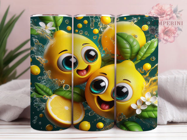 Vibrant Summer Lemon Tumbler Wrap, Fresh Lemon Design, Citrus Tumbler Wrap, 20oz Lemon Sublimation, Yellow Lemon Tumbler, Summer Lemon Tumbler, Vibrant Lemon Wrap Sublimation Li Zamperini 