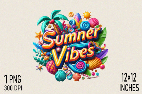 Vibrant summer vibes with tropical Sublimation Clipart Sublimation SVGArt 