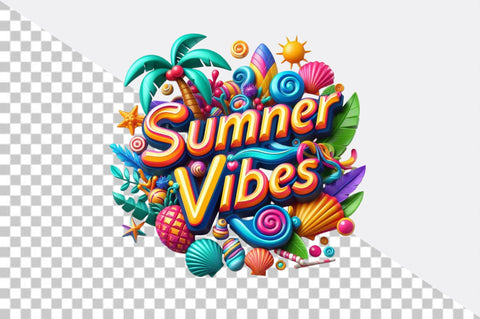 Vibrant summer vibes with tropical Sublimation Clipart Sublimation SVGArt 