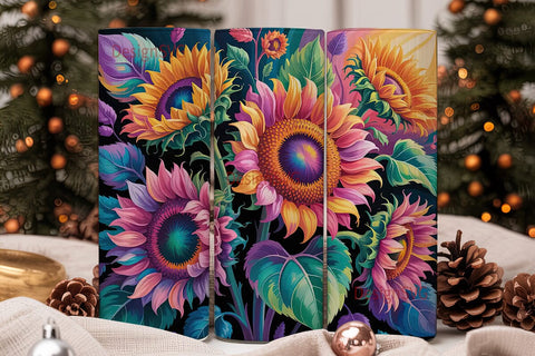Vibrant Sunflower 20oz Tumbler Wrap Sublimation DesignSVG 