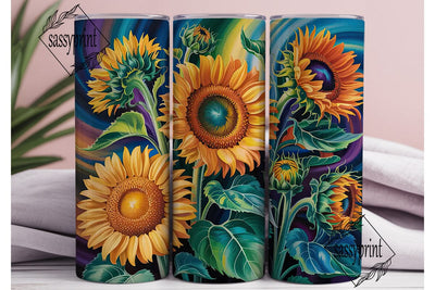 Vibrant Sunflower Field 20oz Tumbler Sublimation sassyprint 