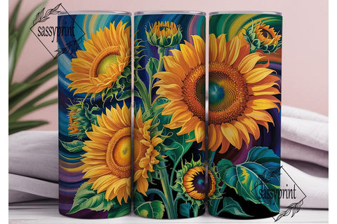 Vibrant Sunflower Field 20oz Tumbler Sublimation sassyprint 