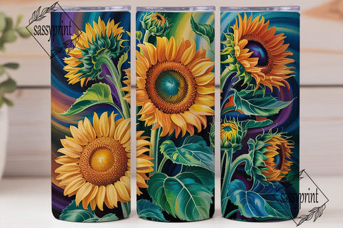 Vibrant Sunflower Field 20oz Tumbler Sublimation sassyprint 