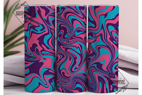 Vibrant Swirl Abstract 20oz Tumbler Wrap Sublimation sassyprint 