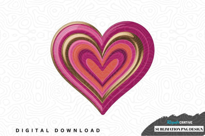 Vibrant swirl heart sublimation design Sublimation Regulrcrative 