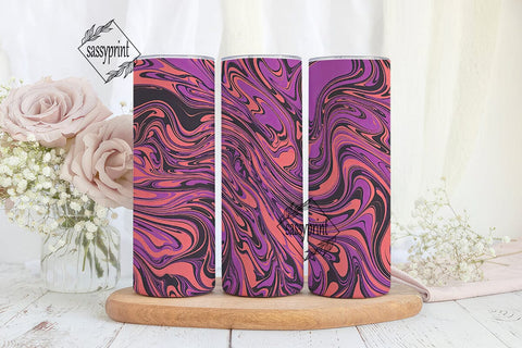 Vibrant Swirl Liquid Art Tumbler Wrap Sublimation sassyprint 
