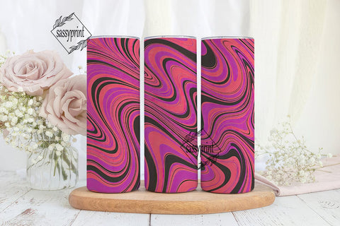 Vibrant Swirl Liquid Art Tumbler Wrap Sublimation sassyprint 