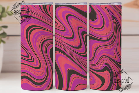 Vibrant Swirl Liquid Art Tumbler Wrap Sublimation sassyprint 