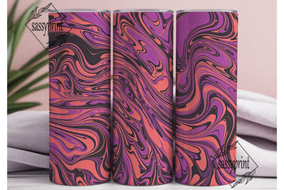 Vibrant Swirl Liquid Art Tumbler Wrap Sublimation sassyprint 