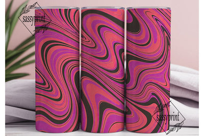 Vibrant Swirl Liquid Art Tumbler Wrap Sublimation sassyprint 