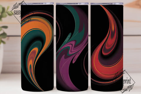 Vibrant Swirls 20oz Tumbler Wrap Sublimation sassyprint 