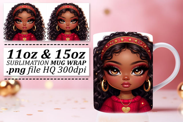 Vibrant templates, great for any crafting project! , Love Girl Sublimation afrosvg 