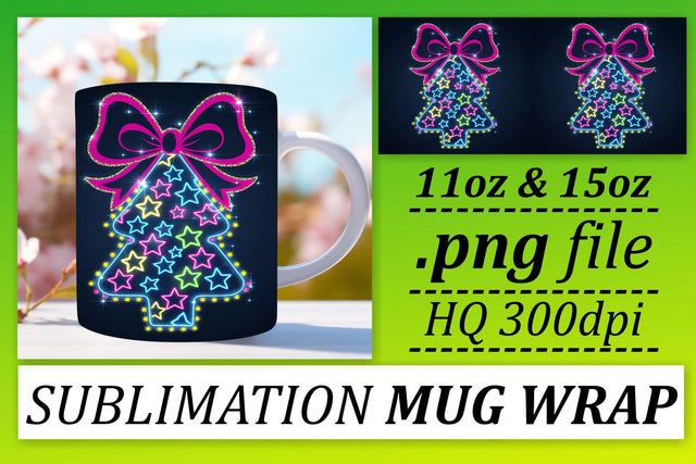 Vibrant templates, great for any crafting project! , Neon Xmas Sublimation afrosvg 