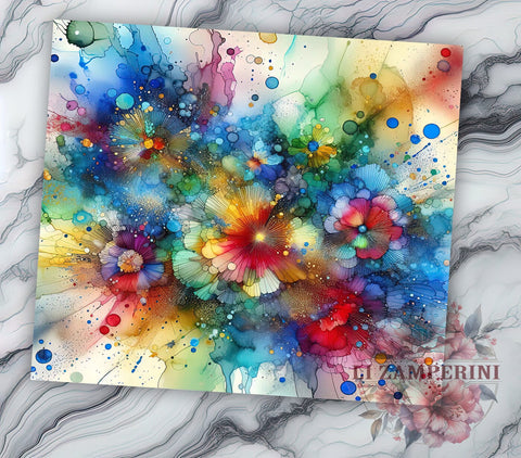 Vibrant Tie Dye 20oz Tumbler Wrap PNG, Tie Dye Tumbler Png, Straight & Tapered Tumbler Wrap, Instant Digital Download Sublimation Li Zamperini 