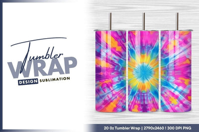 Vibrant Tie Dye Abstract Background Tumbler Png Sublimation Regulrcrative 