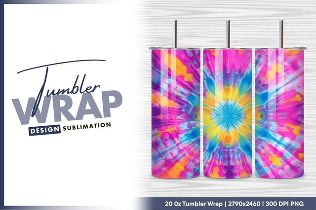Vibrant Tie Dye Abstract Background Tumbler Png Sublimation Regulrcrative 
