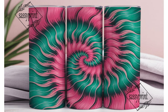 Vibrant Tie Dye Spiral 20oz Tumbler Wrap Sublimation sassyprint 