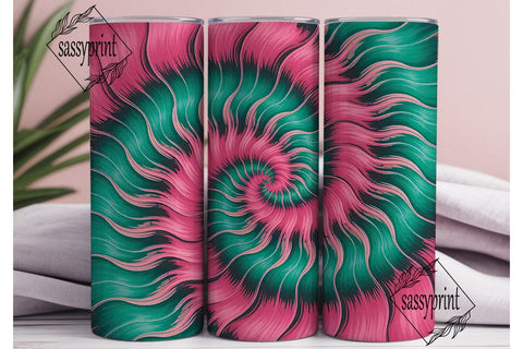 Vibrant Tie Dye Spiral 20oz Tumbler Wrap Sublimation sassyprint 