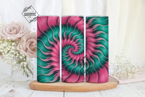 Vibrant Tie Dye Spiral 20oz Tumbler Wrap Sublimation sassyprint 