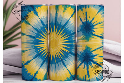 Vibrant Tie Dye Sunburst Tumbler Wrap Sublimation sassyprint 