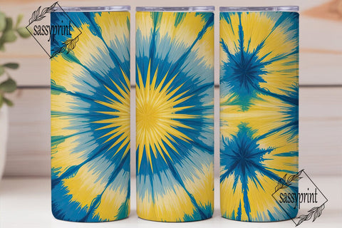 Vibrant Tie Dye Sunburst Tumbler Wrap Sublimation sassyprint 